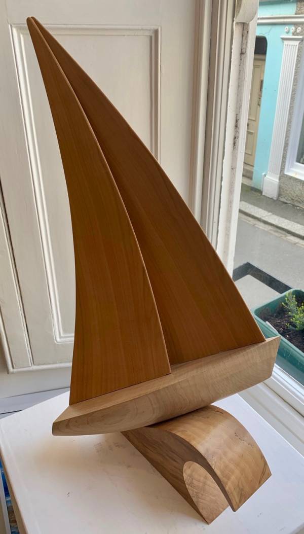 - a , wood Sculpture by Kevin Longstaff, measuring 56 x 33 cm (H x W) £345